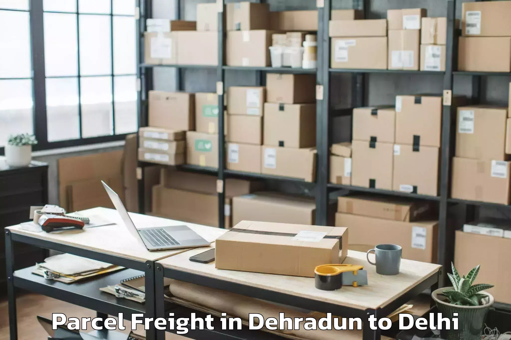 Trusted Dehradun to Rajouri Garden Parcel Freight